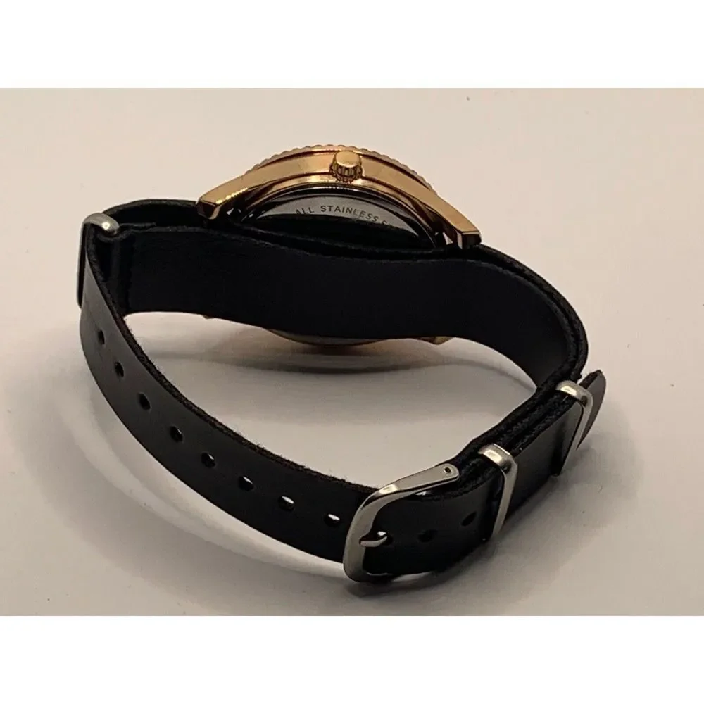 Fossil ES3590 Women's Black Leather Analog Dial Quartz Genuine Wrist Watch RU317